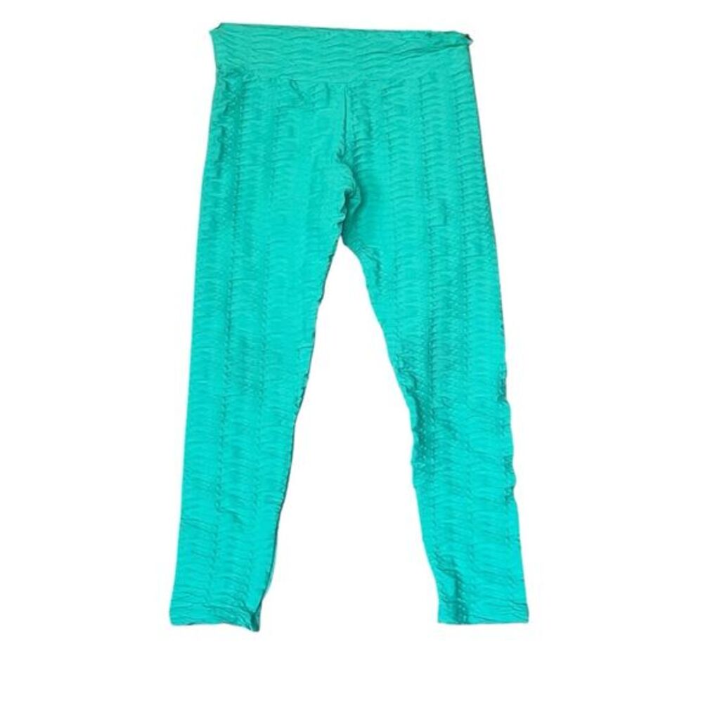 Booty By Brabants BBB Kids Croco Skin Textured Leggings Mint Green One Size